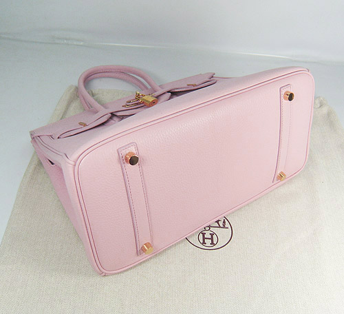 High Quality Fake Hermes Birkin 35CM Togo Leather Bag Pink 6089